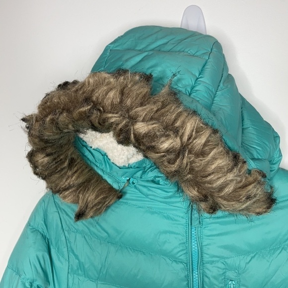 Eddie Bauer down filled puffer coat teal green size M (10/12) - Picture 5 of 10